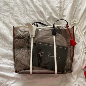 Tory Burch oversized clear tote brand new